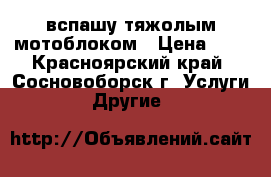 вспашу тяжолым мотоблоком › Цена ­ 1 - Красноярский край, Сосновоборск г. Услуги » Другие   